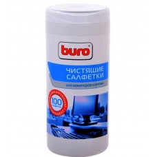 Чистящие салфетки для мониторов и оптики BURO, 100шт